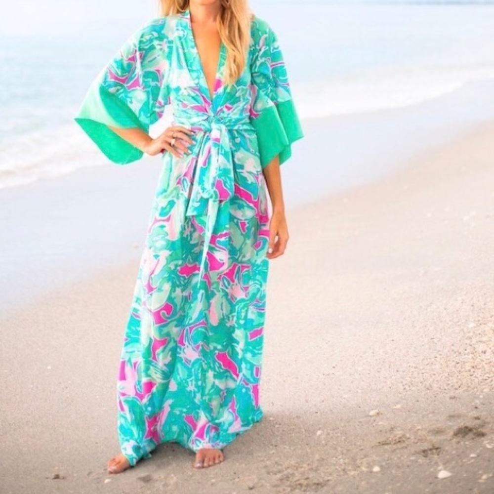 ISO Lilly Pulitzer Daniella Silk Maxi Dress L or M